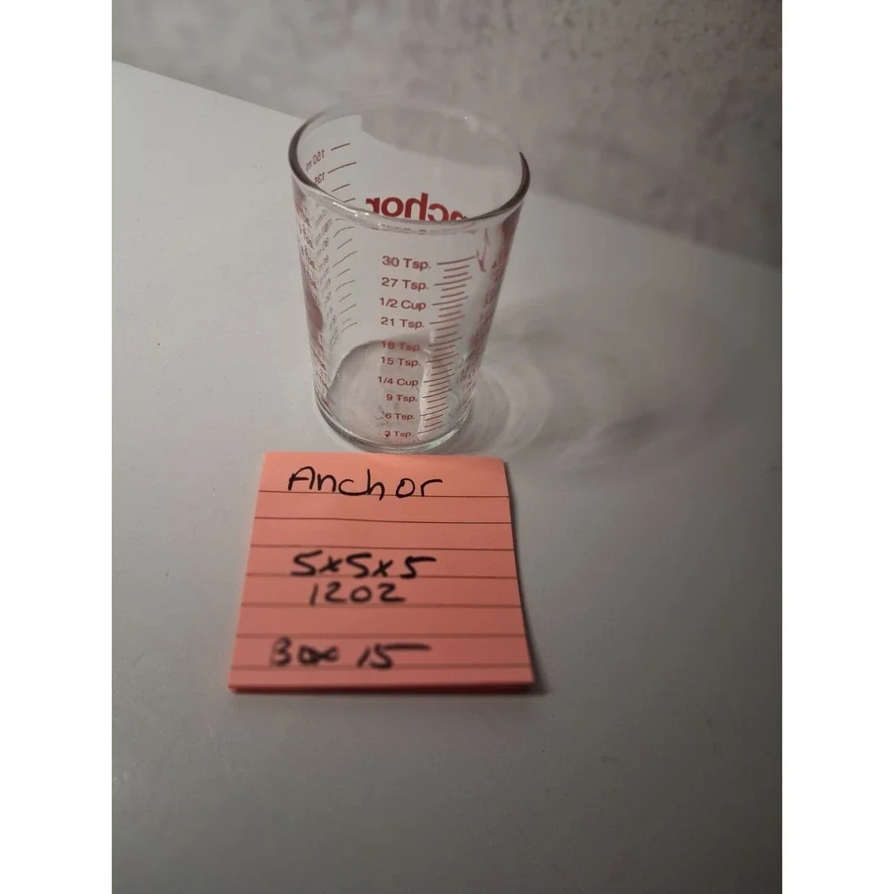Anchor Hocking 5 oz Glass Measuring Cup Graduated USA Heavy Duty Shot Glass